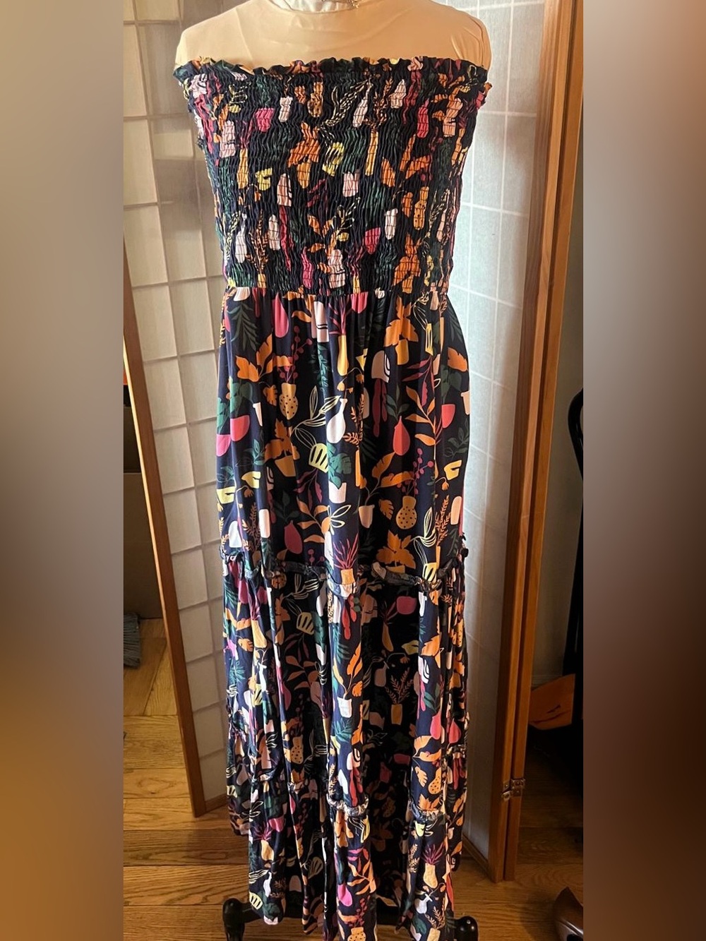 Timing • Maxi Dress w/ Abstract Pattern 2X